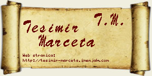 Tešimir Marčeta vizit kartica